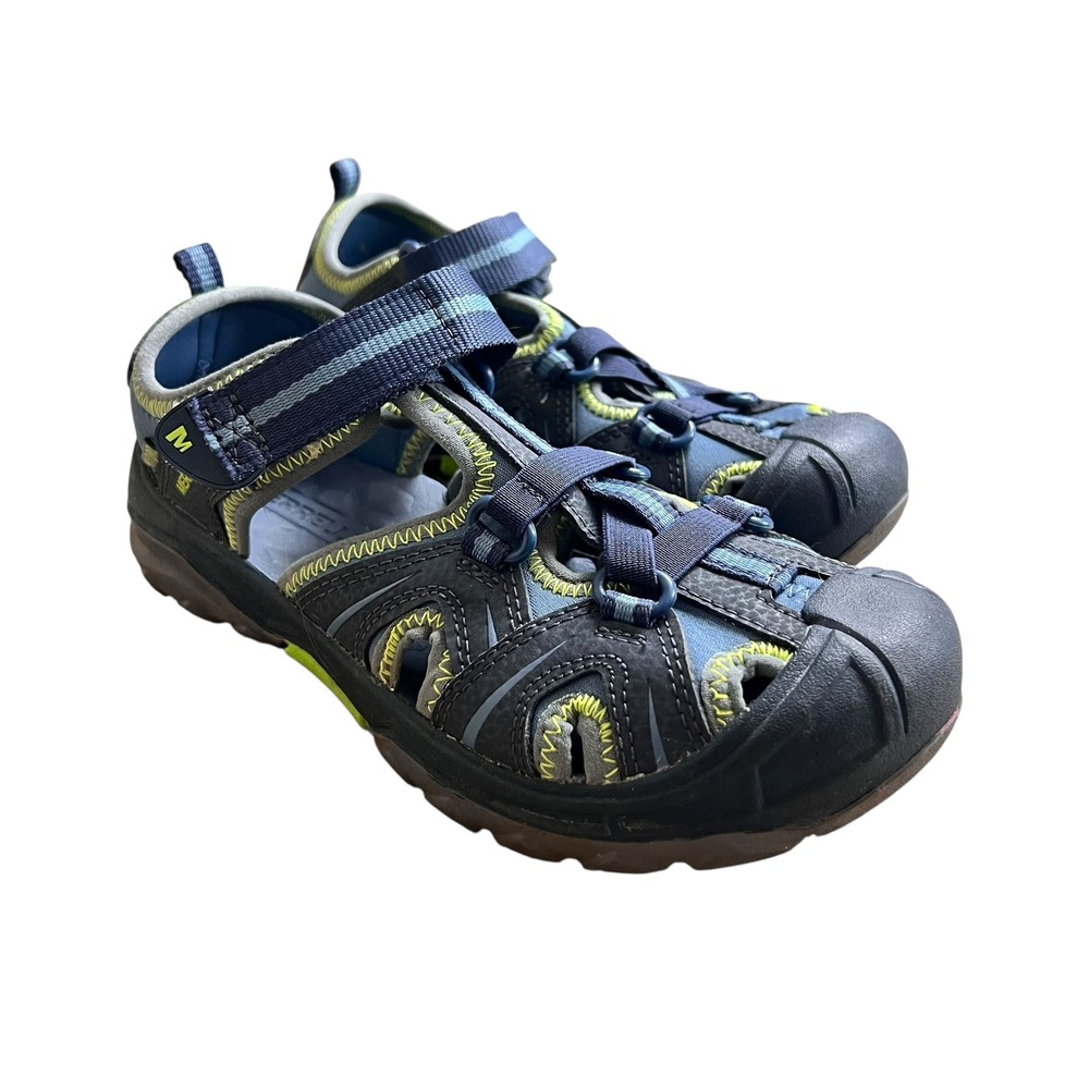Merrell Hydro Hiker Kids Navy Blue Leather Water Sandals MC53375 Size 3M
